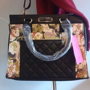 NWT, Betsey Johnson Floral Satchel